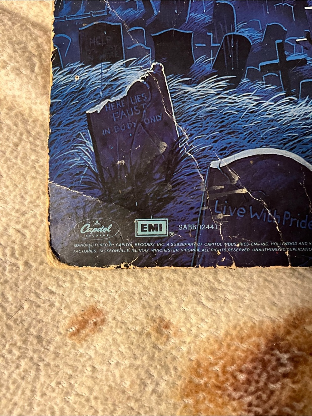 Iron Maiden Live After Death Vinyl Record - Blue & Yellow Cover - Picture 4 of 14